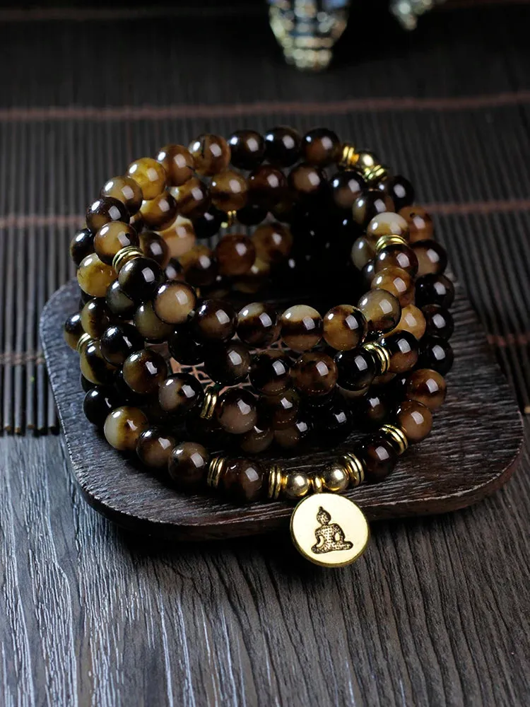 108 buddhist beads bracelet yoga,108 bead mala bracelet for women
