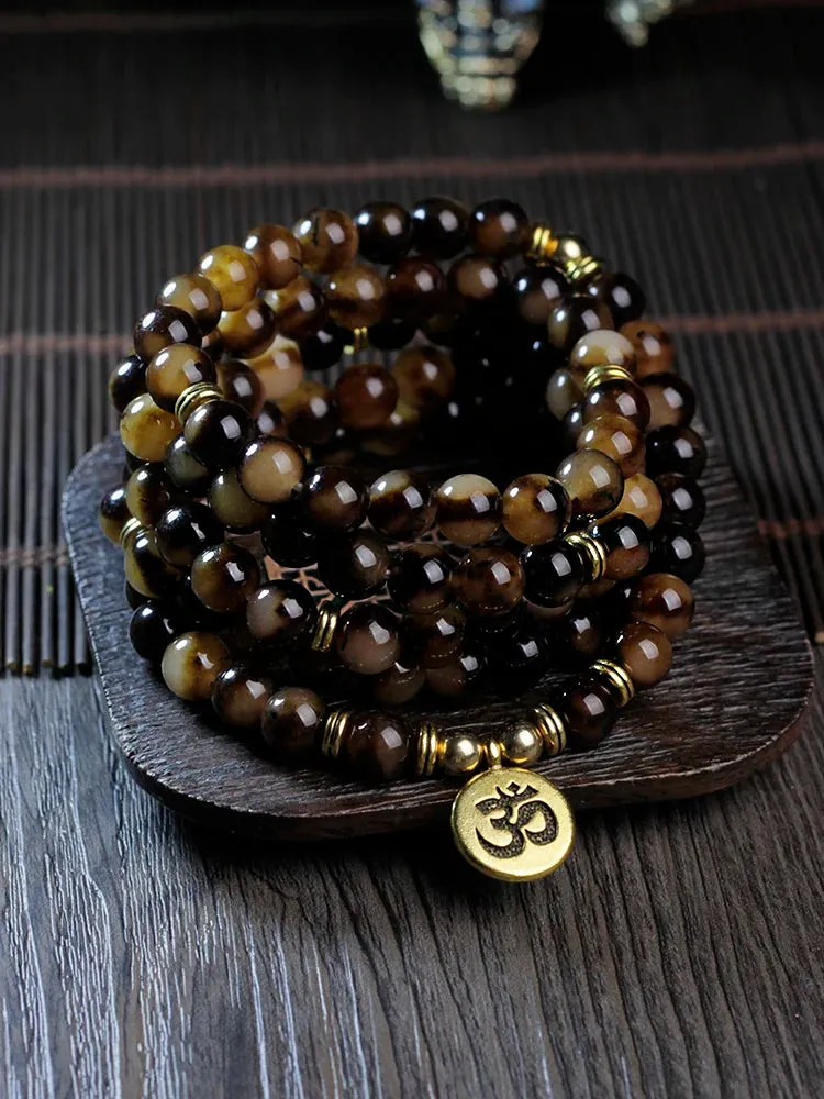 108 buddhist beads bracelet yoga,108 bead mala bracelet for women