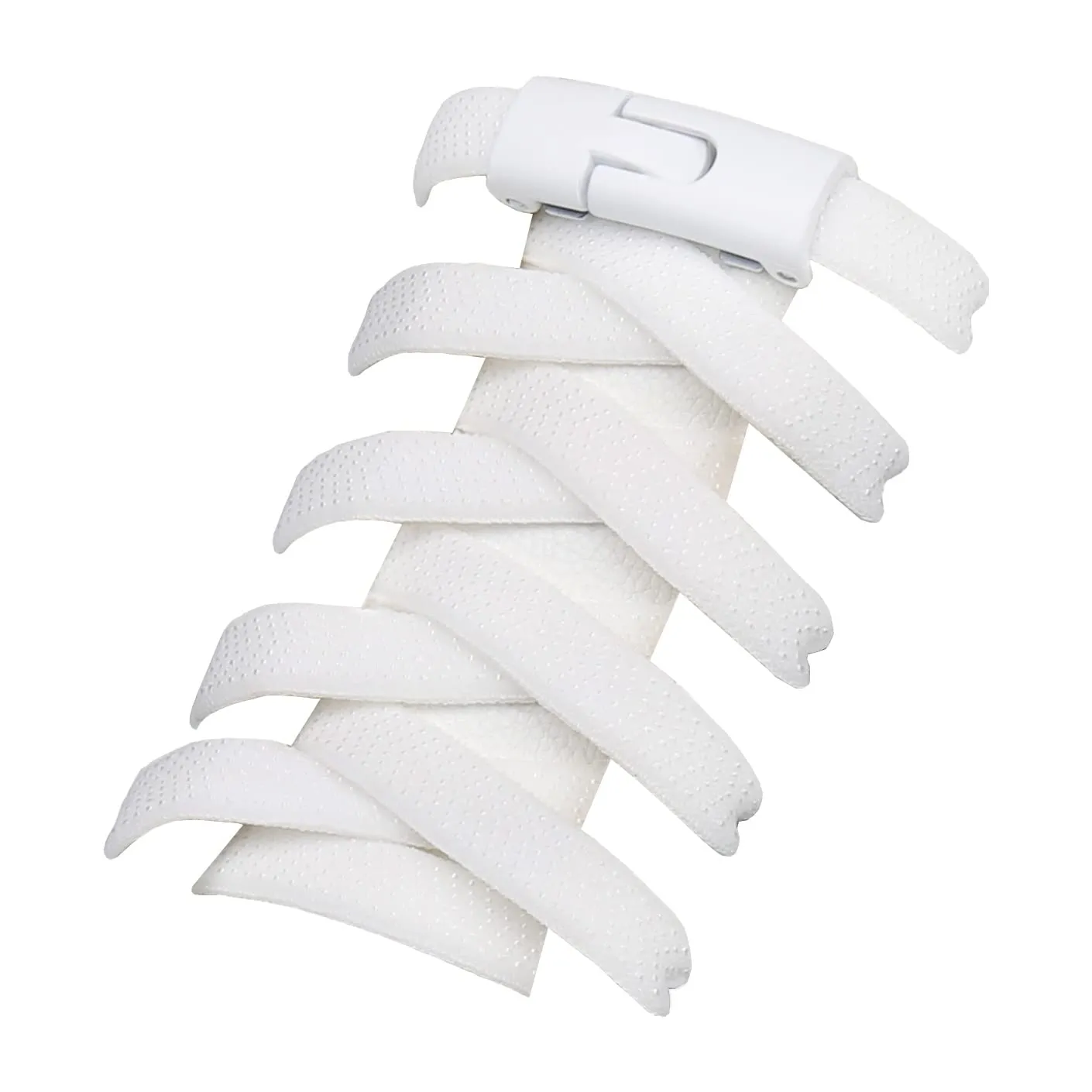 (2 pairs) Elastic No Tie Shoelaces，rubber laces, press-on metal bite lock, non-knotted laces, for men, women and children White