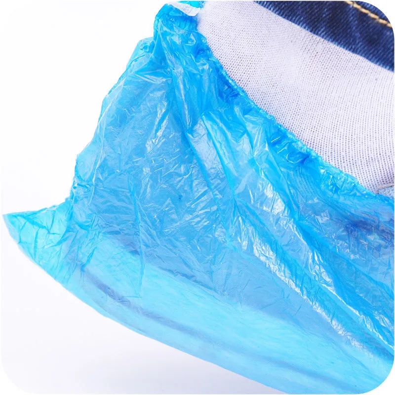 24 Months Disposable PE Shoe Covers for Common Use, Waterproof and Dustproof, 1g Thickness and 1g Weight, 100 Pieces Per Pack