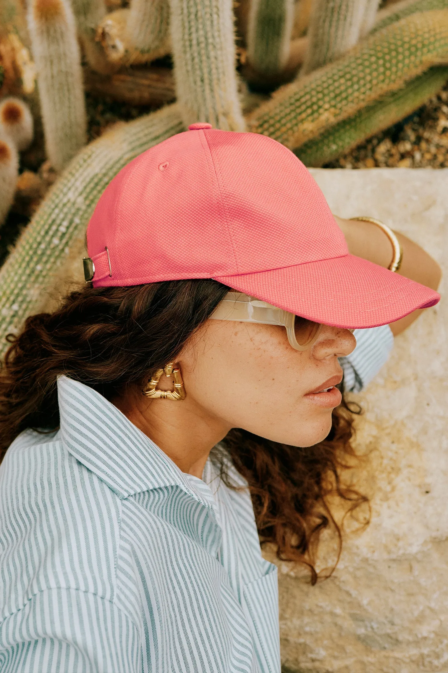 Adjustable Coral Baseball Cap