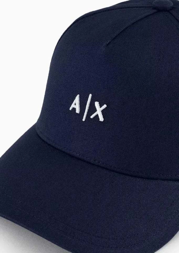 Armani Exchange Men's Logo Baseball Cap Hat Navy Blue