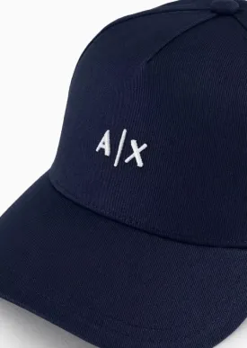 Armani Exchange Men's Logo Baseball Cap Hat Navy Blue