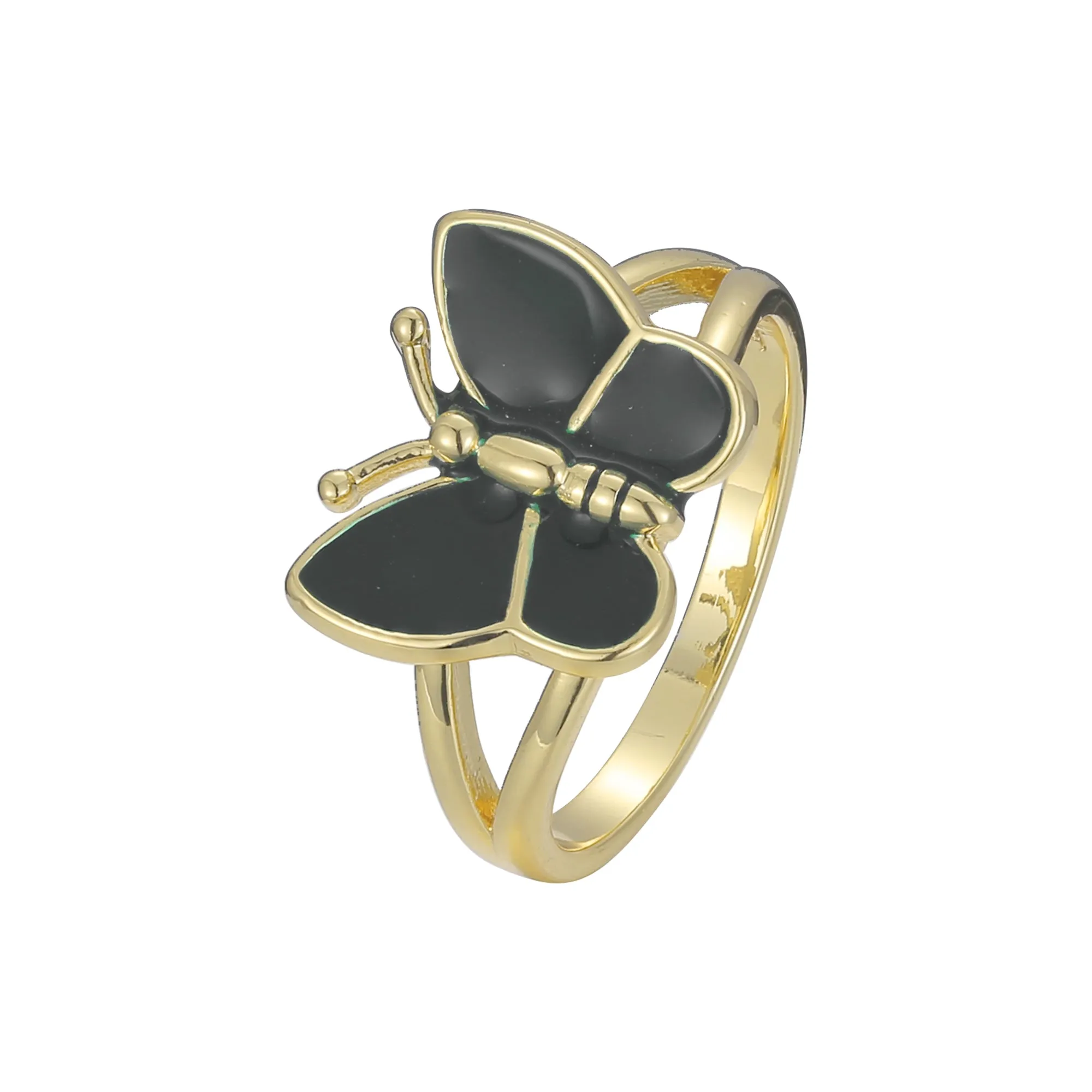 Butterfly fashion rings plated in 14K Gold