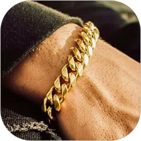 ChainsHouse Cuban Link Bracelet for Men, Stainless Steel Mens Bracelet 3MM/6MM/9MM/12MM Width Cuban Chain Wrist Bracelets, 6.3"-8.3" Length, Send Gift Box