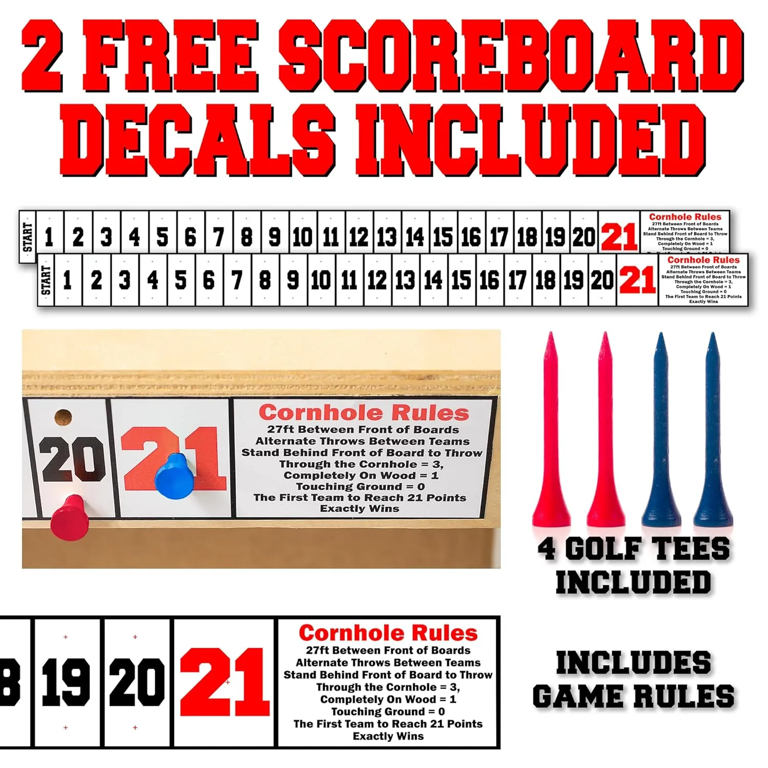 Cornhole Board Wraps and Decal for Boards Set of 2 Skins Professional Vinyl Covers Sticker- Game On Chalkboard Drinking Game Friends Family Reunion Cornhole Decal for Boards Covers Sticker Vinyl Wraps