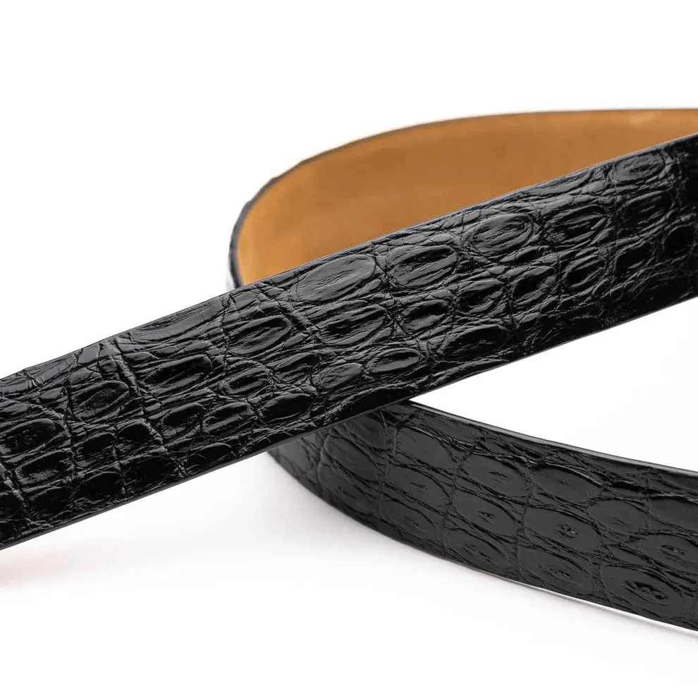 Crocodile Flank Belt 103 - Black