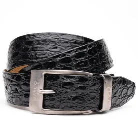 Crocodile Flank Belt 103 - Black