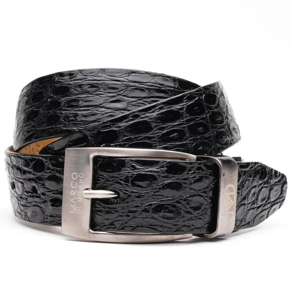 Crocodile Flank Belt 103 - Black