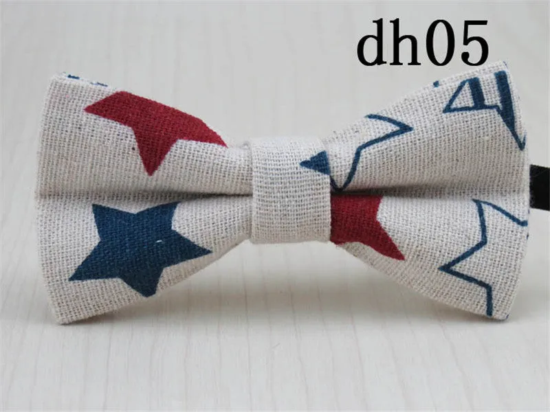 Cute Baby Bow tie Boys Girls Bowtie Kids Bow Ties Cotton Linen Multi Pattern Pyramid /Sailboat /Flower /Star Bowties