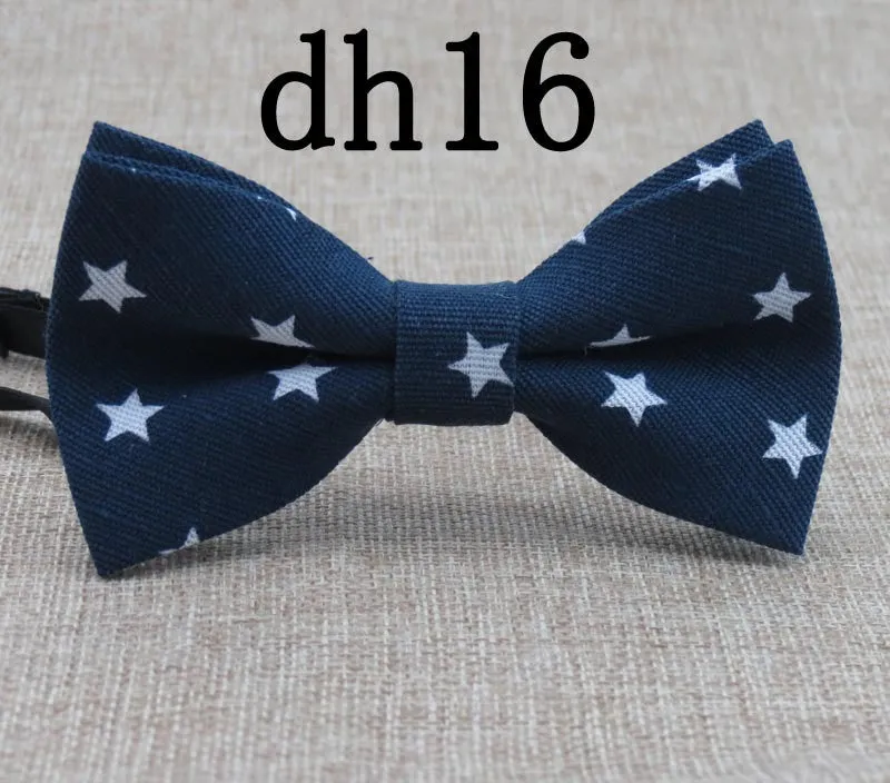 Cute Baby Bow tie Boys Girls Bowtie Kids Bow Ties Cotton Linen Multi Pattern Pyramid /Sailboat /Flower /Star Bowties