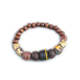 Dalchini Mala Bracelet and African recycled vinyl record chips