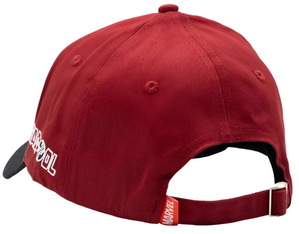 Deadpool Rubber Logo Marvel Comics Baseball Cap