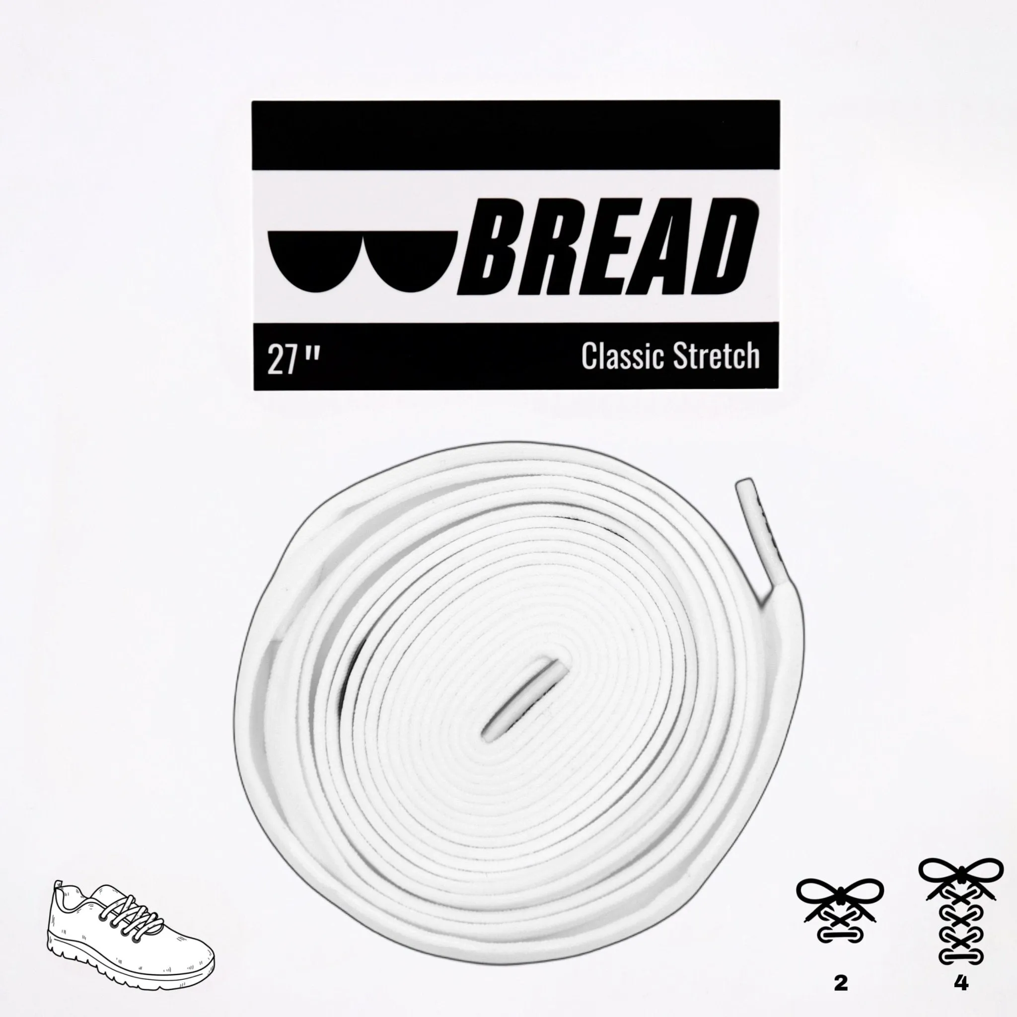 Elastic Shoelaces - Cloud White
