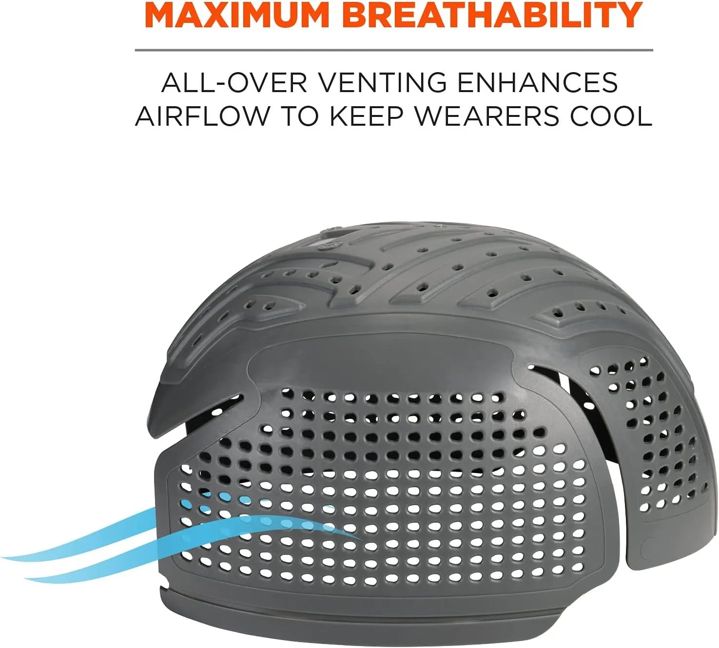 Ergodyne Skullerz 8945F(x) Universal Bump Cap Insert with Extra Venting, Fits Into Any Baseball Hat, Charcoal