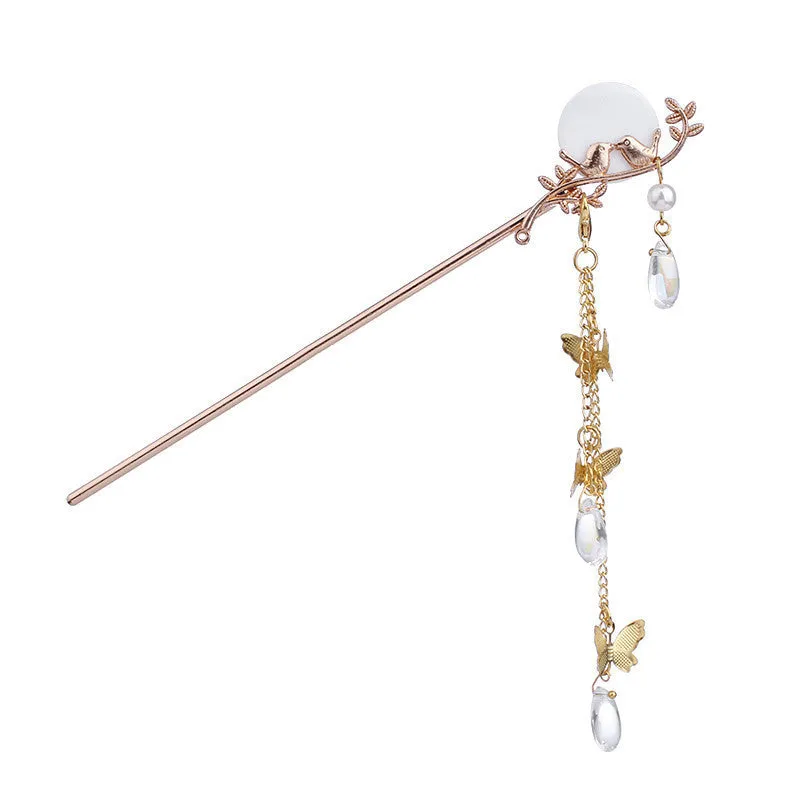 Fashion Tassel Hair Claw Direct Plate Hairpin White Bridal