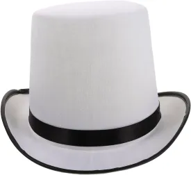 Felt Hat Halloween Wizard Hat Fedora Caps Chapeau Cap Costumes Sequin Costume Magician Props Outfit for Men Outfit Brim Apparel Men Apparel White