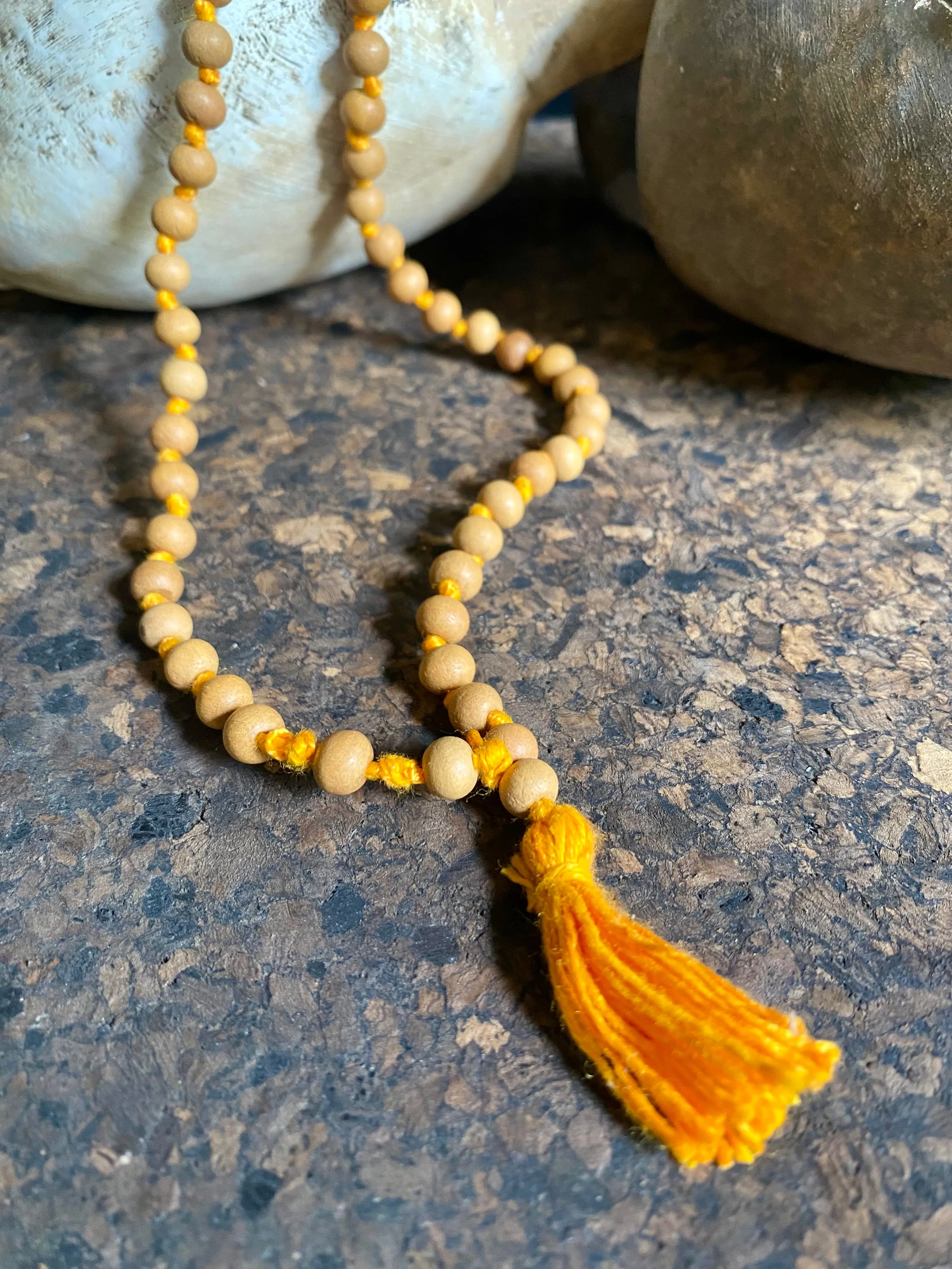 Fine Sandalwood Mala Necklace
