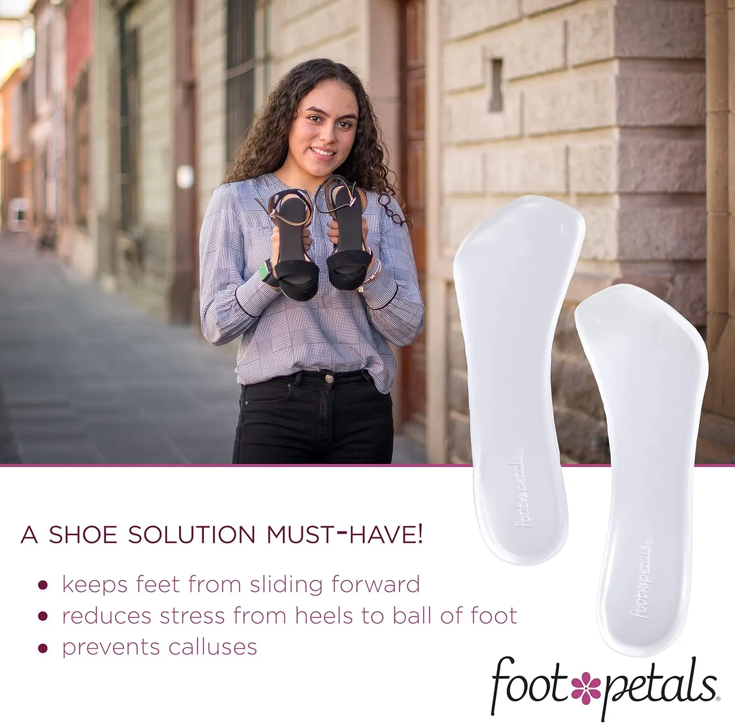 Foot Petals Womens  Insole Comfort Cushion