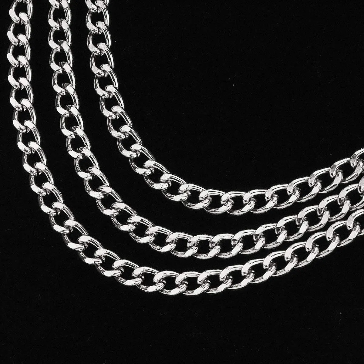 Glamorstar Multilayer Metal Waist Chain Dress Belts Metal Belt for Women