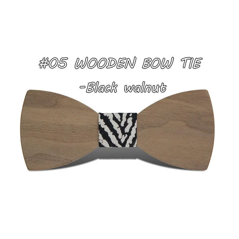 Gravata Borboleta Adult Wood Bow Ties Hardwood Handmade Personality Accessory Ties For Men Butterfly Gravata Wooden Bow tie