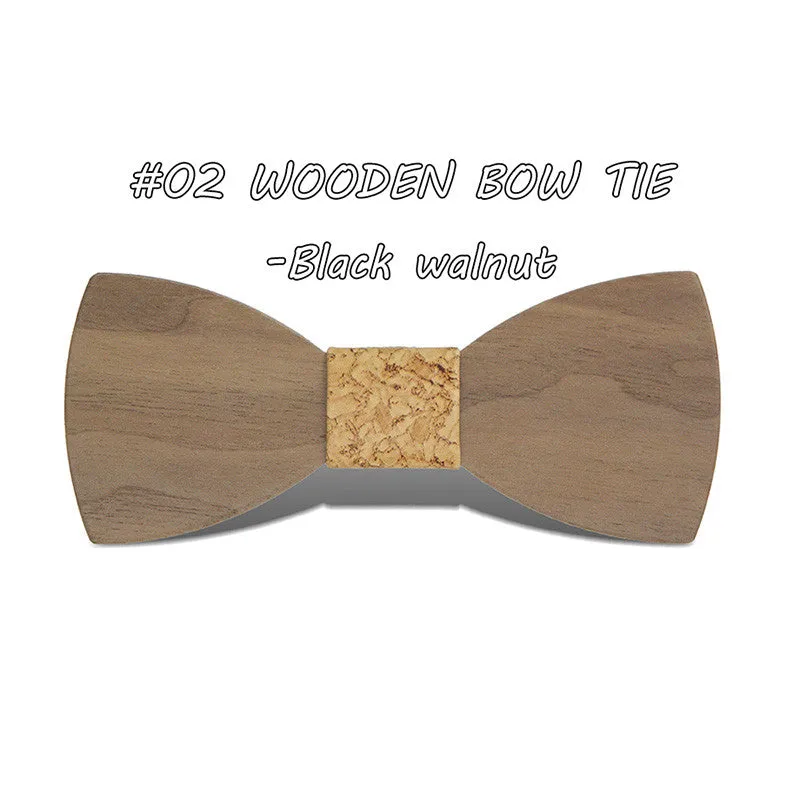 Gravata Borboleta Adult Wood Bow Ties Hardwood Handmade Personality Accessory Ties For Men Butterfly Gravata Wooden Bow tie
