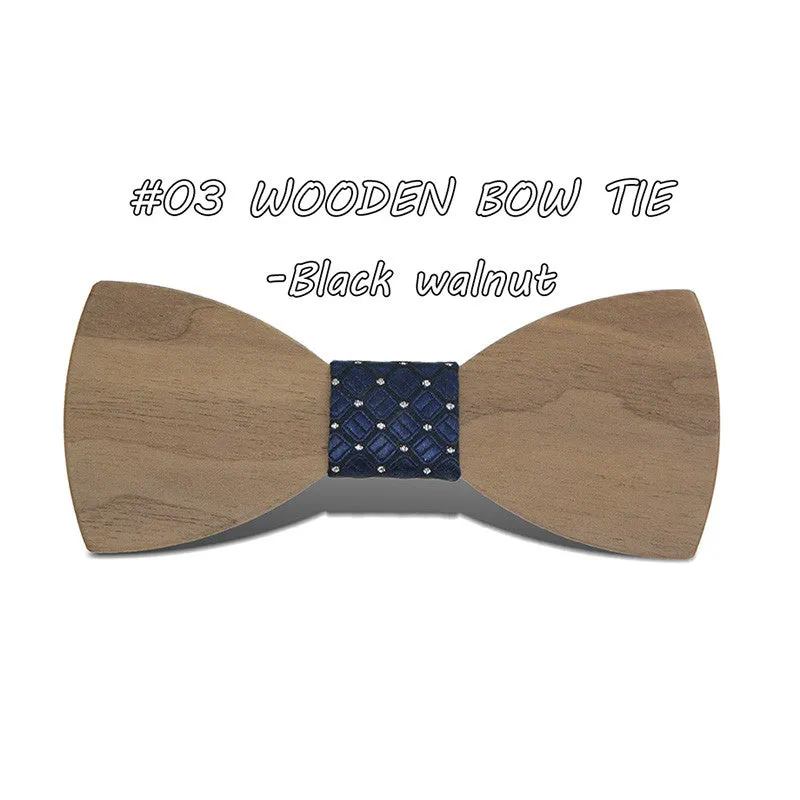 Gravata Borboleta Adult Wood Bow Ties Hardwood Handmade Personality Accessory Ties For Men Butterfly Gravata Wooden Bow tie