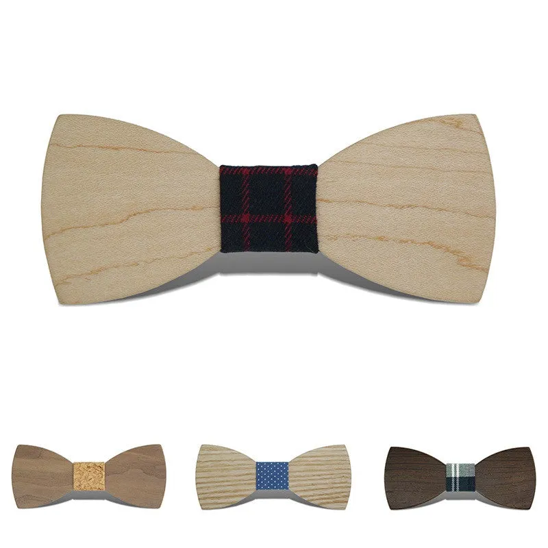 Gravata Borboleta Adult Wood Bow Ties Hardwood Handmade Personality Accessory Ties For Men Butterfly Gravata Wooden Bow tie