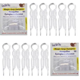 Hair Pins - Plastic, U-shaped Magic Grip Hairpins, Strong Durable Pins For Fine, Thick & Long Hair, Hair Styling Accessories, Set of 20 (Crystal)