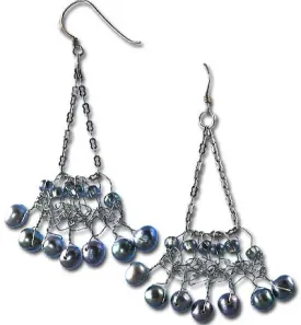 Hairpin Chandelier Earrings