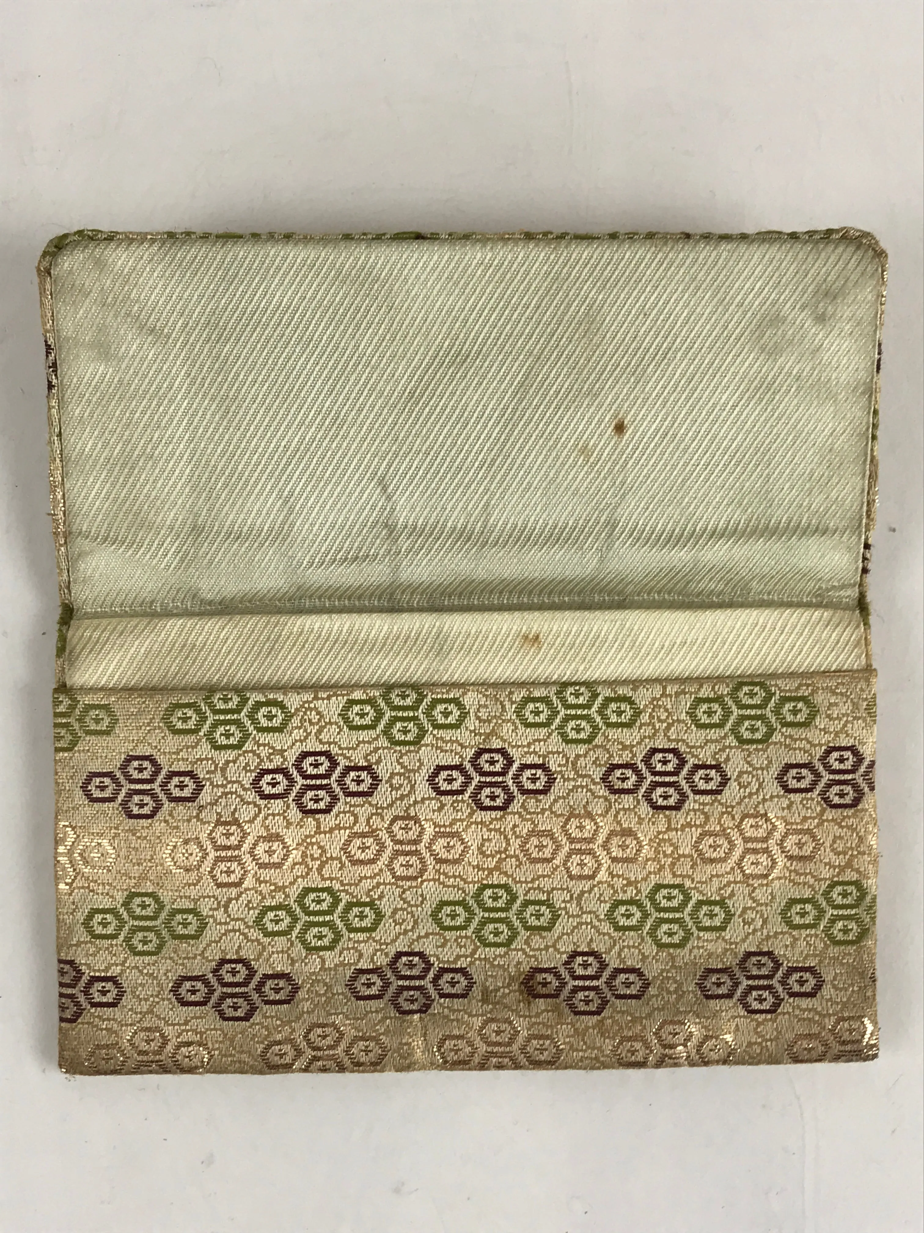 Japanese Buddhist Fabric Bag Prayer Beads Jyuzu-Bukuro Vtg Silk Nishijin-Ori Gol