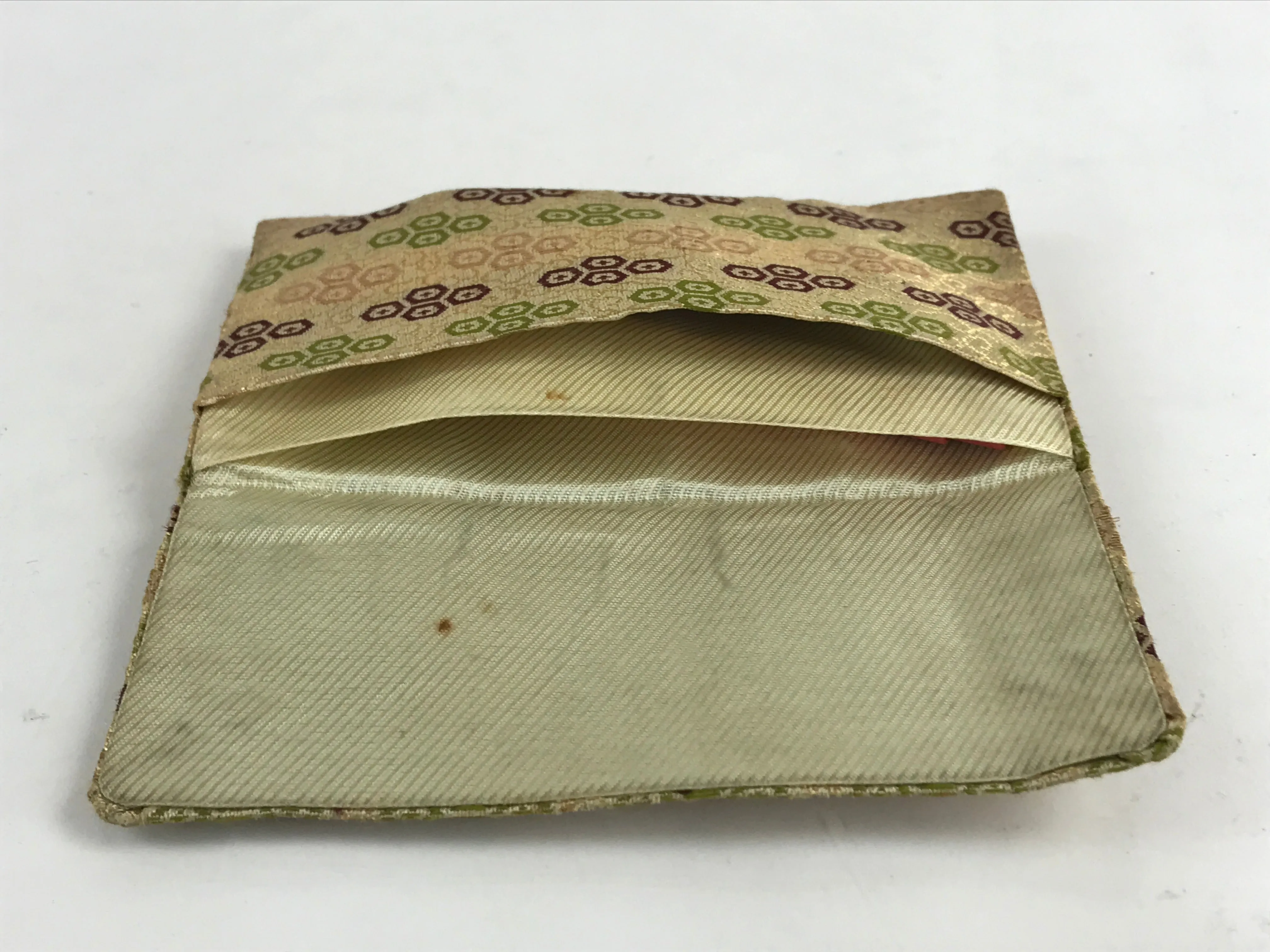 Japanese Buddhist Fabric Bag Prayer Beads Jyuzu-Bukuro Vtg Silk Nishijin-Ori Gol
