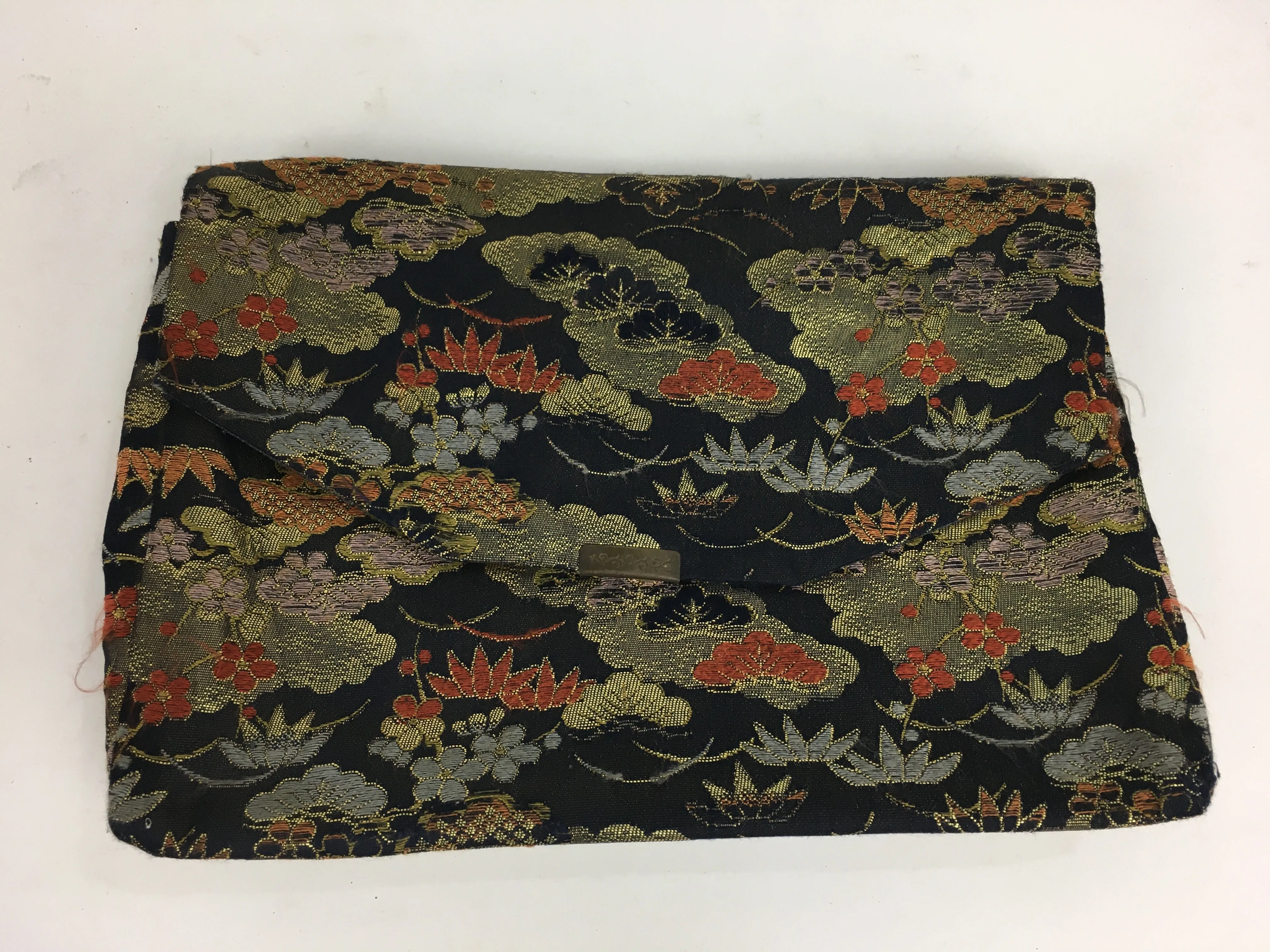 Japanese Buddhist Fabric Bag Vtg Prayer Beads Juzu Bag Pine Tree BU623
