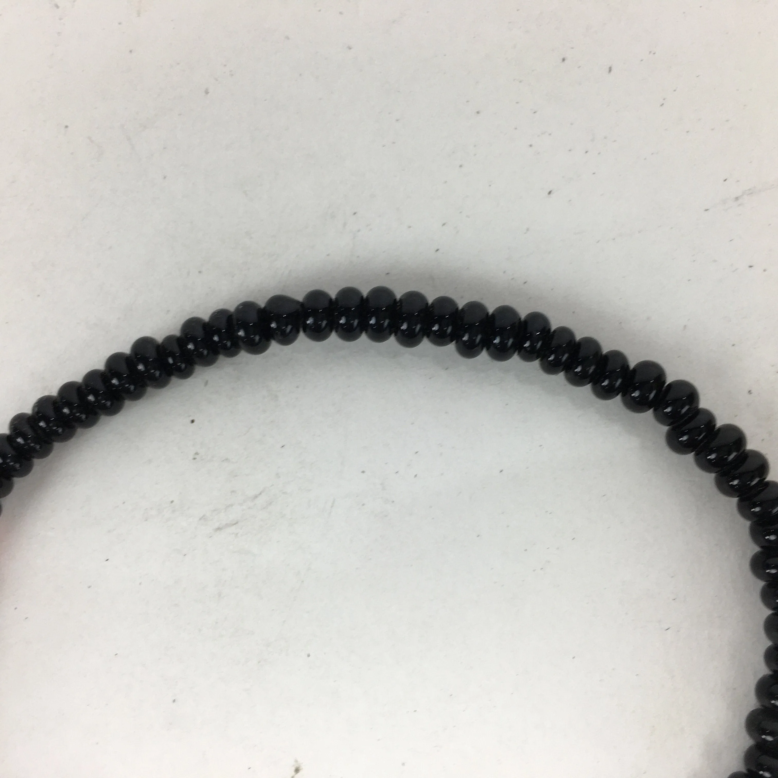 Japanese Buddhist Prayer Beads Stone Coral Vtg Black Juzu Rosary Bracelet JZ66