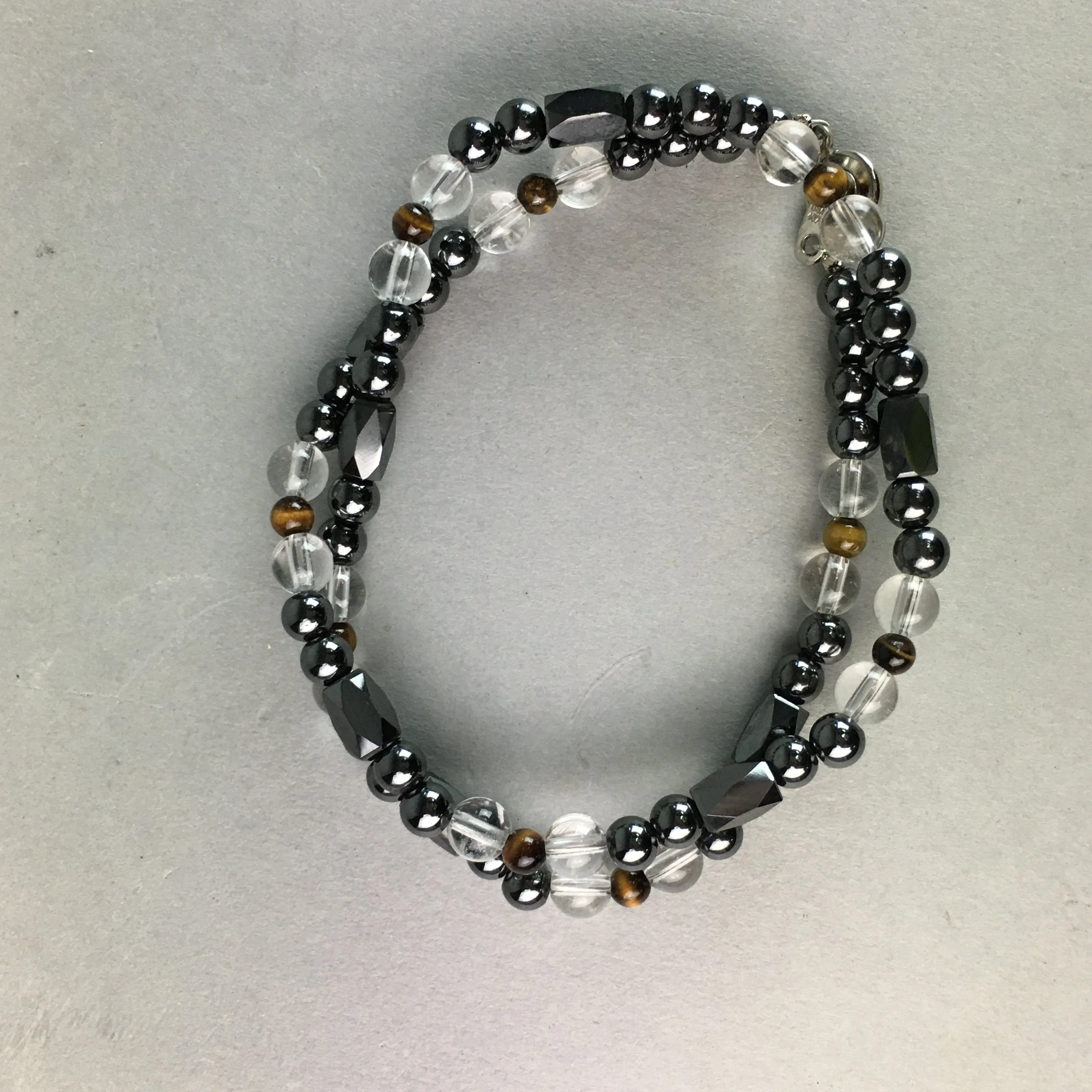 Japanese Buddhist Prayer Beads Vtg  Juzu Black Stone Rosary Bracelet JZ3
