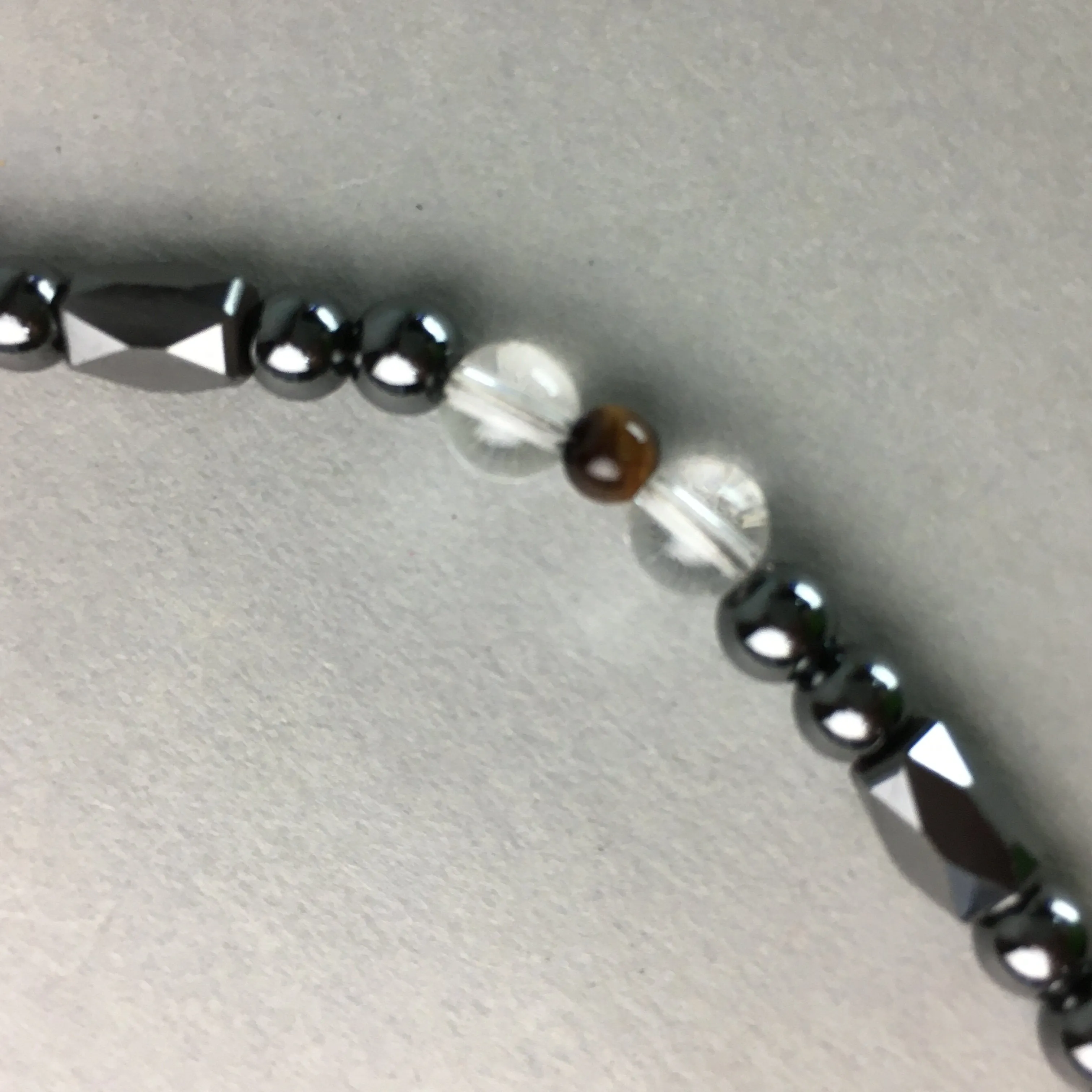 Japanese Buddhist Prayer Beads Vtg  Juzu Black Stone Rosary Bracelet JZ3