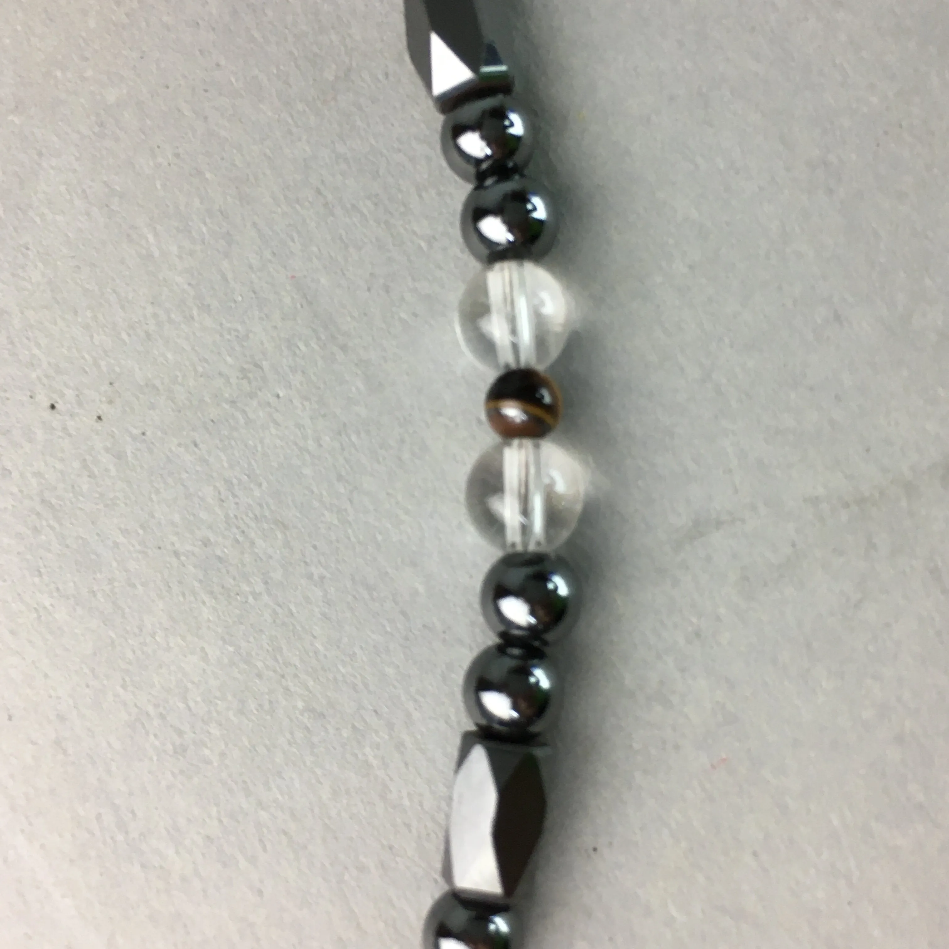 Japanese Buddhist Prayer Beads Vtg  Juzu Black Stone Rosary Bracelet JZ3
