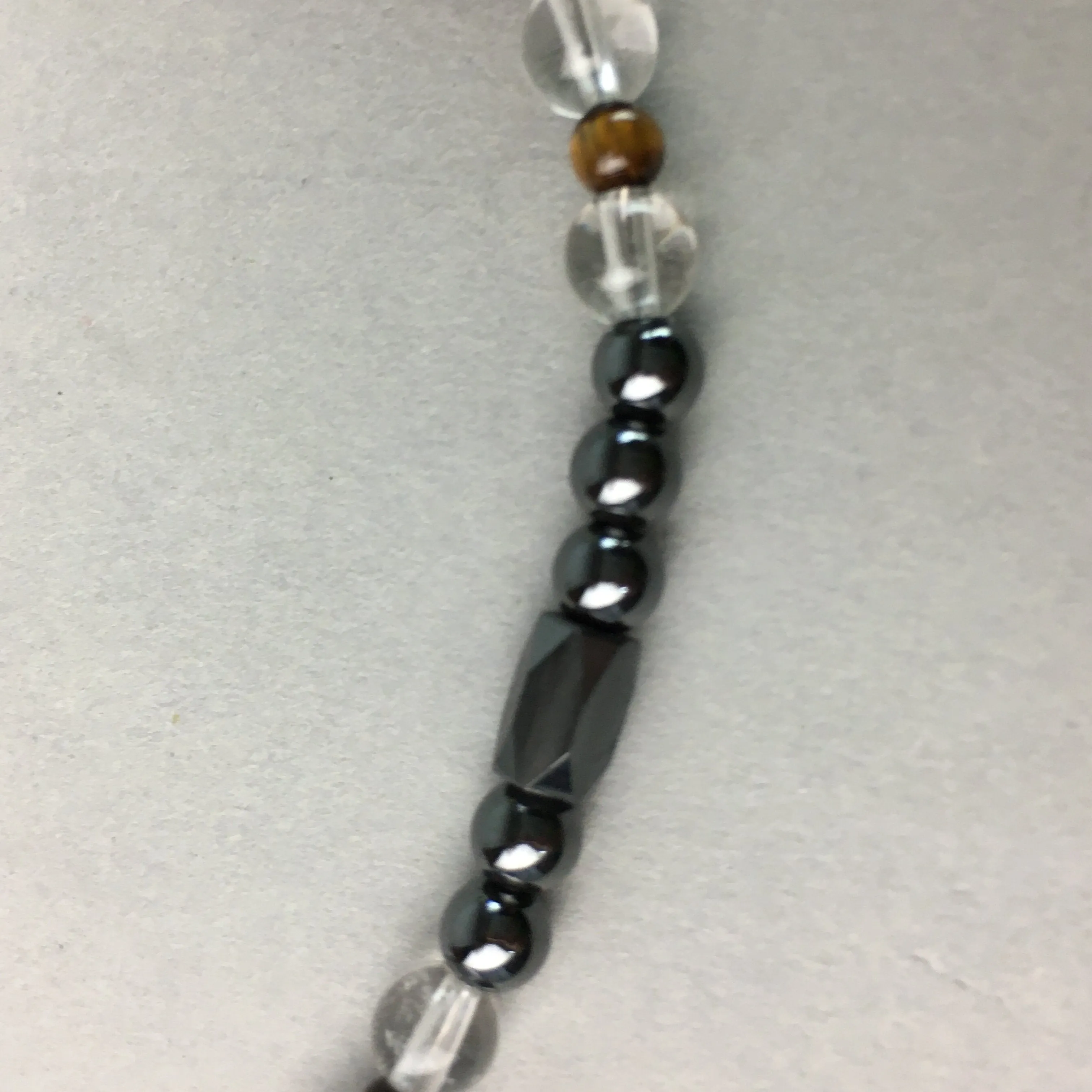 Japanese Buddhist Prayer Beads Vtg  Juzu Black Stone Rosary Bracelet JZ3