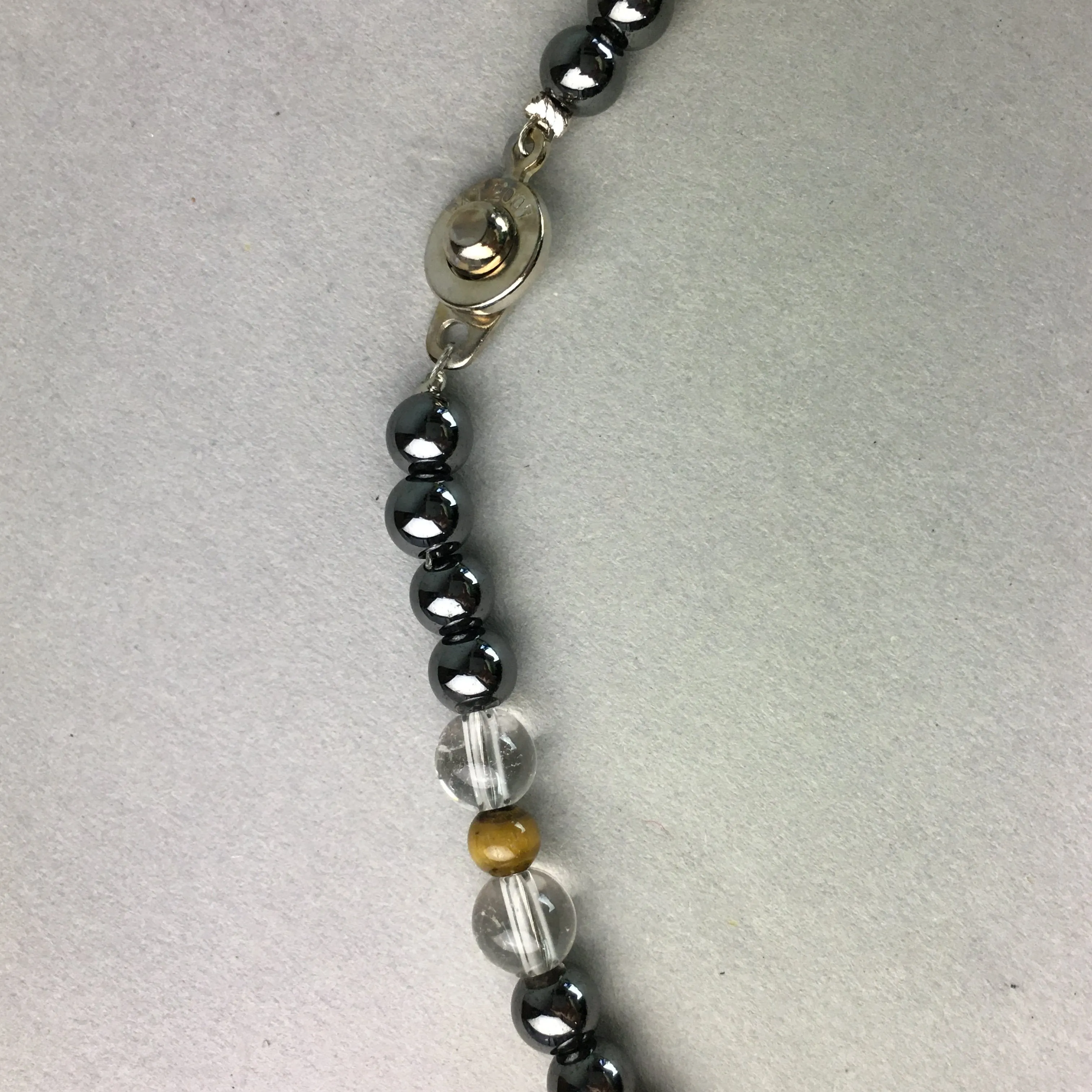 Japanese Buddhist Prayer Beads Vtg  Juzu Black Stone Rosary Bracelet JZ3
