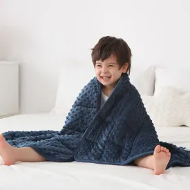 Kids Weighted Blanket Twin 7lbs (41"60",Navy Blue) Breathable Soft Minky Weighted Throw Blanket for All Season,Heavy Blanket with Premium Glass Beads