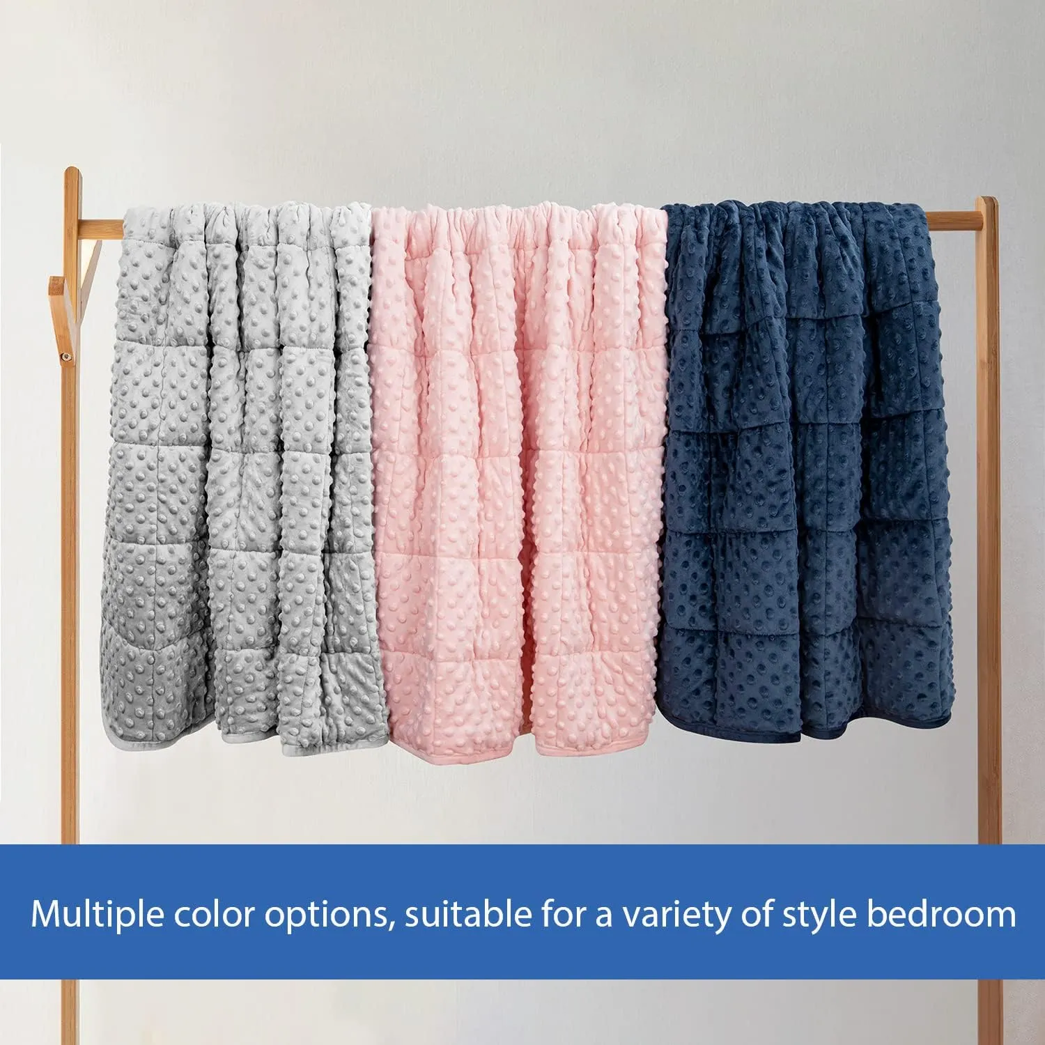 Kids Weighted Blanket Twin 7lbs (41"60",Navy Blue) Breathable Soft Minky Weighted Throw Blanket for All Season,Heavy Blanket with Premium Glass Beads