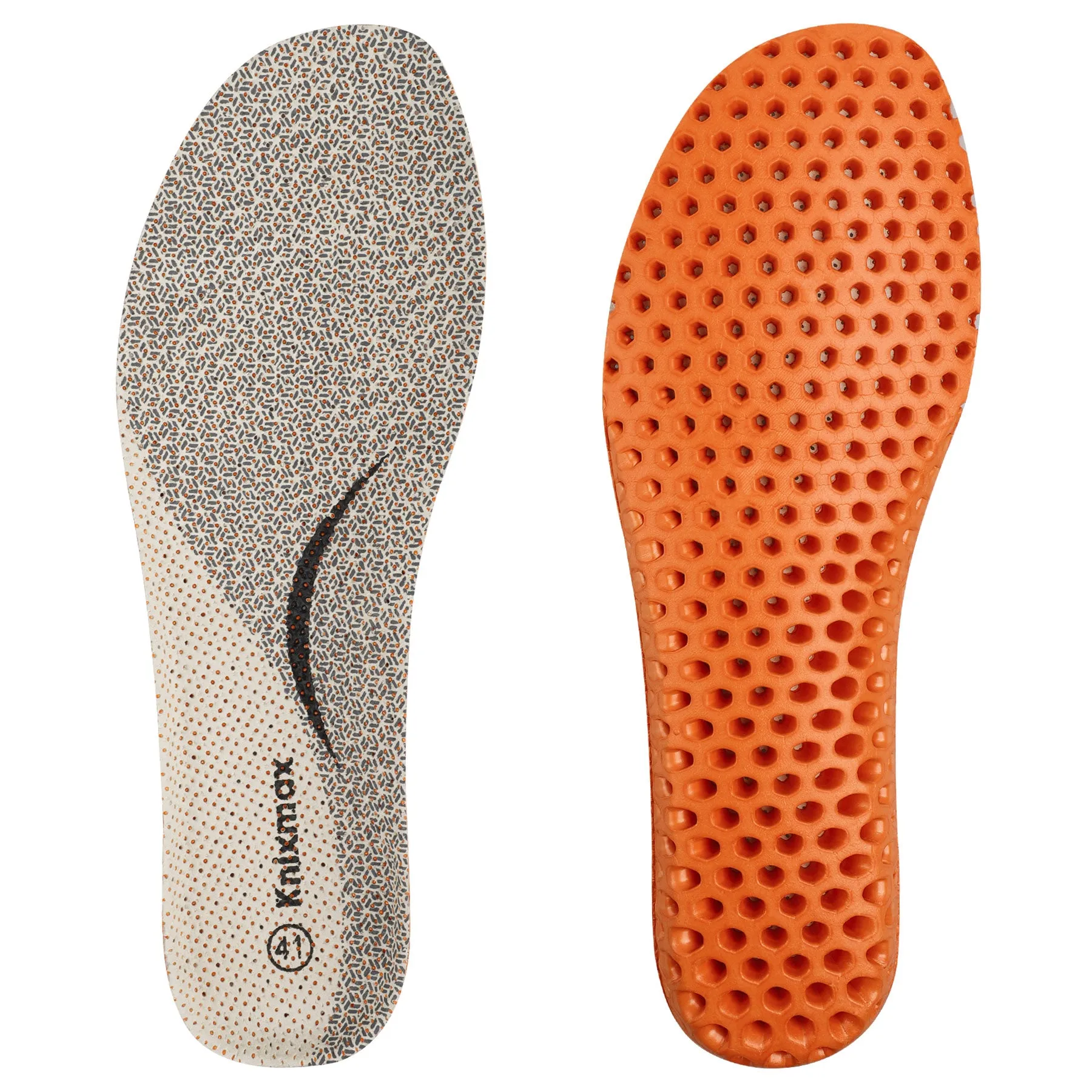 Knixmax Sports Insoles Beige Arch Support Full Length Orthotic Inserts for Men Women