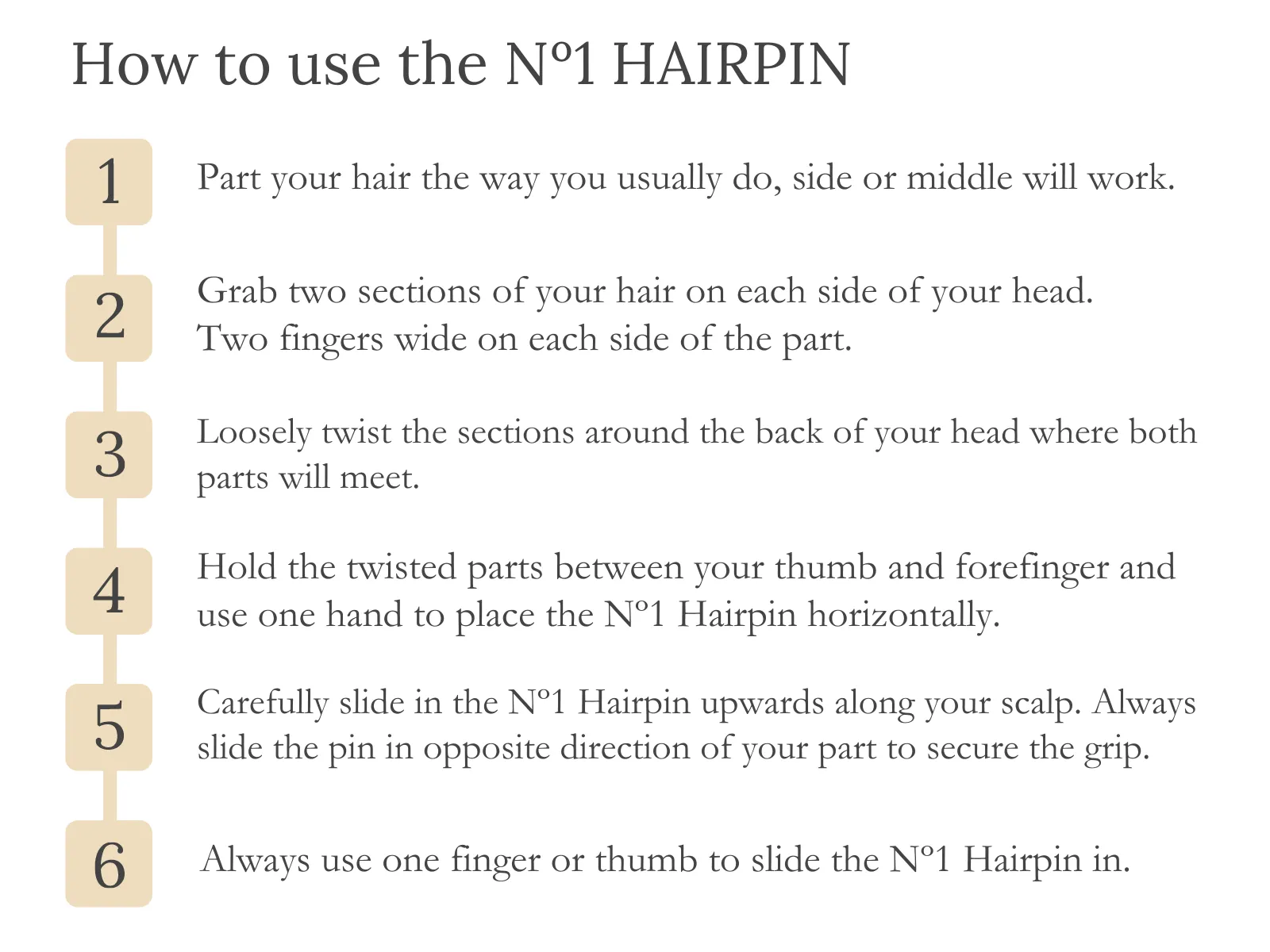 Nº1 HAIRPIN | Milano Collection | Mochaccino, Cream White & Smooth Caramel
