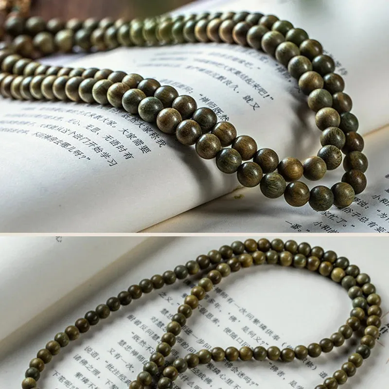 Natural Sandalwood 8mm108 Tibetan Buddhist Bracelet Unisex Rosary