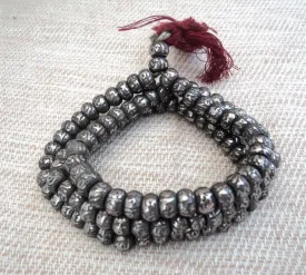 Om Etched Metal Prayer Mala