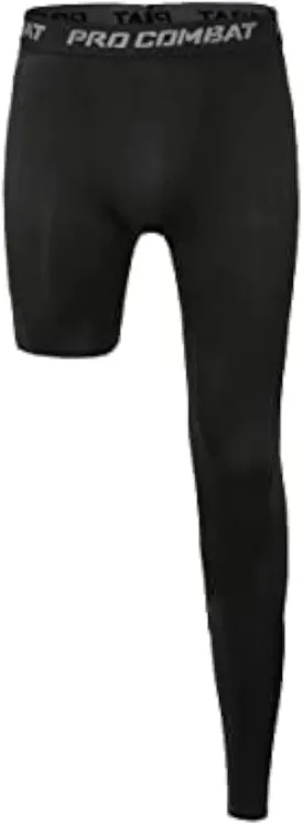 One Leg Compression Tights Long Pants Basketball Sports Base Layer Underwear Active Tight