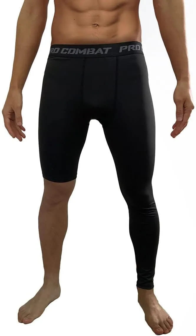 One Leg Compression Tights Long Pants Basketball Sports Base Layer Underwear Active Tight