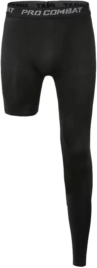 One Leg Compression Tights Long Pants Basketball Sports Base Layer Underwear Active Tight
