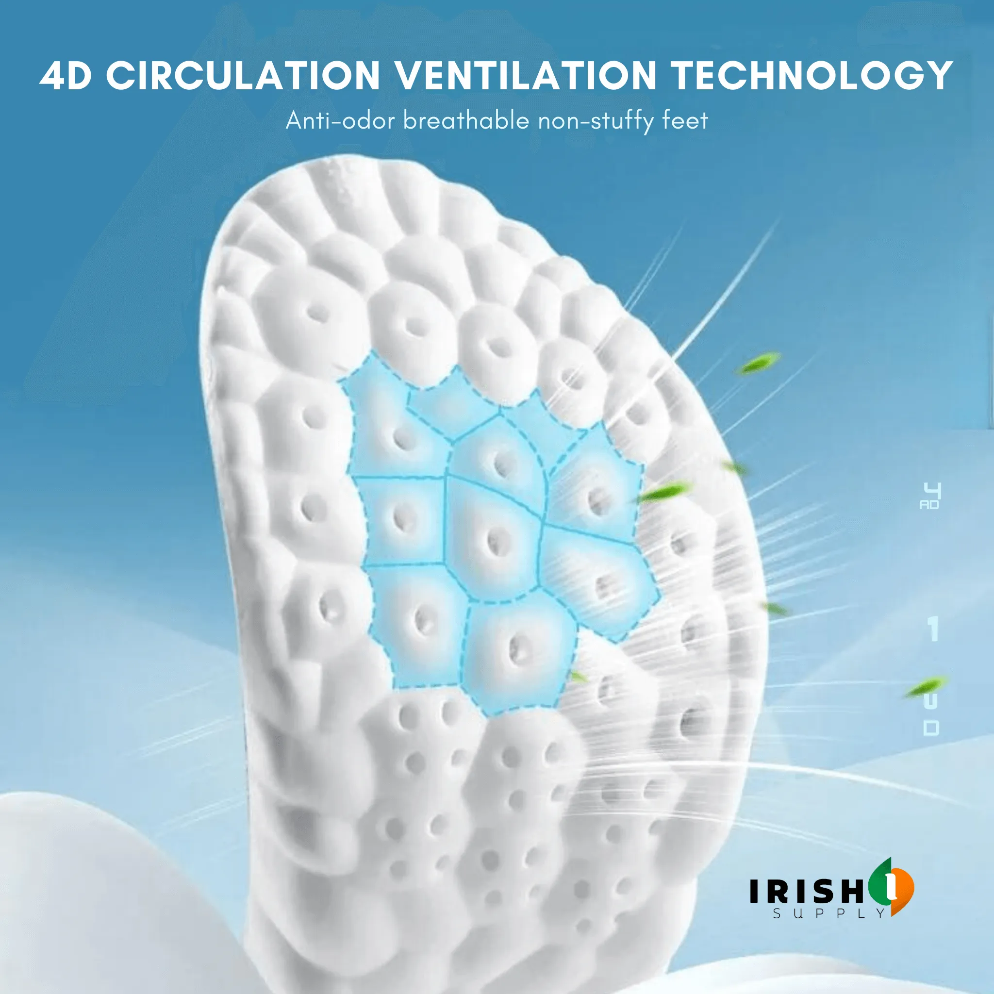 ORTHOCUSH 4D Shock Absorption Orthopedic Shoe Insoles