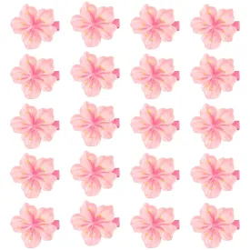 Pink Cherry Blossom Bow Hair Clips, 20 PCs Spring Summer Hair Accessories for Women and Girls, Cute Dainty Hairpins for Daily Wear, Stage Performance, Party (1.185 Inch)
